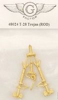 G-Factor T28 Trojan Brass Landing Gear for ROD Plastic Model Aircraft Accessory 1/48 Scale #48024 G-Factor T28 Trojan Brass Landing Gear for ROD Plastic Model Aircraft Accessory 1/48 Scale #48024