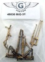G-Factor MiG31 Brass Landing Gear for AGK Plastic Model Aircraft Accessory 1/48 Scale #48030 G-Factor MiG31 Brass Landing Gear for AGK Plastic Model Aircraft Accessory 1/48 Scale #48030