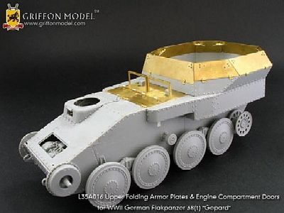 Griffon-Model 1/35 Flakpanzer 38(t) Gepard Upper Folding Armor Plate & Engine Compartment Doors for DML #6469