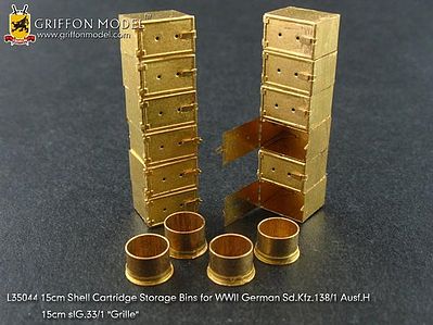 Griffon-Model 1/35 SdKfz 138/1 Ausf H Grille 15cm Shell Cartridge Storage Bins for DML