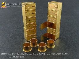 Griffon-Model 1/35 SdKfz 138/1 Ausf H Grille 15cm Shell Cartridge Storage Bins for DML Griffon-Model 1/35 SdKfz 138/1 Ausf H Grille 15cm Shell Cartridge Storage Bins for DML