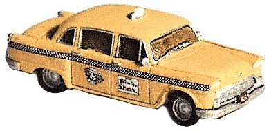GHQ Checker Taxi Cab w/Decals (Unpainted Metal Kit) N Scale Model Railroad Vehicle #51011