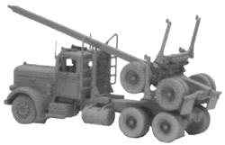 GHQ Peterbilt 359 w/Skeleton Logging Trailer (Unpainted Metal Kit) N Scale Model Vehicle #52007