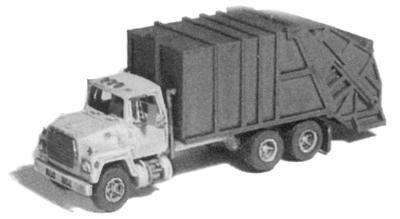 N Scale Dumpster Truck with loading crane.