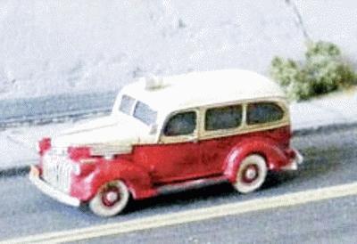 GHQ 1941 Chevrolet Ambulance (Unpainted Metal Kit) N Scale Model Railroad Vehicle #57017