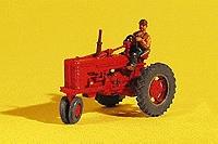 GHQ Farm Machinery Red Super M-TA Tractor HO Scale Model Railroad Roadway Vehicle #60001