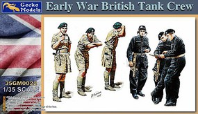 Gecko-Models British Tank Crew Early War (6) Plastic Model Military Figure Kit 1/35 Scale #350022