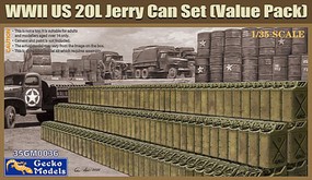 Gecko-Models WWII US 20L Jerry Can Set (Value) Plastic Model Military Diorama 1/35 Scale #350036