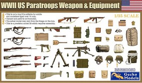 Gecko-Models WWII US Paratroops Weapon & Equipment Plastic Model Military Diorama Kit 1/35 Scale #350050