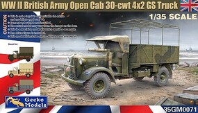 Gecko-Models British Open Cab 30cwt 4x2 GS Truck Plastic Model Military Vehicle Kit 1/35 Scale