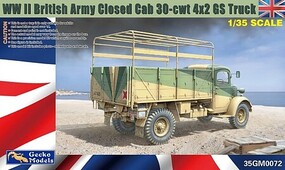 Gecko-Models British Closed Cab 30cwt 4x2 GS Truck Plastic Model Military Vehicle Kit 1/35 Scale