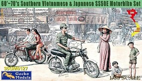 Gecko-Models 1/35 1960-70s Southern Vietnamese (6) & Japanese SS50E Motorbikes (2) (New Tool)