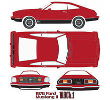 Green-Light 1976 Mustang II Mach 1 Red Diecast Model Car 1/18 Scale #12867 Green-Light 1976 Mustang II Mach 1 Red Diecast Model Car 1/18 Scale #12867