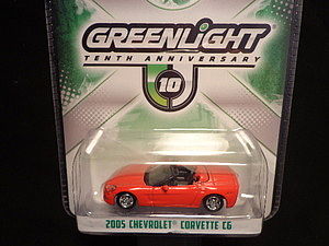 10th Anniversary 2005 Corvette C6 Diecast Model Car 1/64 Scale #29789