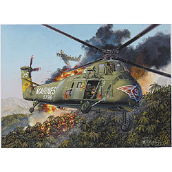 Galley-Models H-34 US Marines Plastic Model Helicopter Kit 1/48 Scale #64101