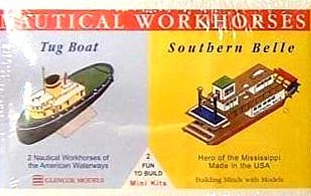 Glencoe Nautical Workhorses Tug & Mississippi Southern Belle Plastic Model Ship Kit 1/400 #03302