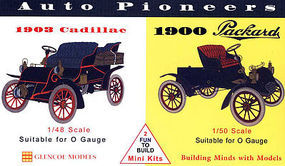 Glencoe 1903 Cadillac & 1900 Packard Plastic Model Car Vehicle Kit 1/48 & 1/50 Scale #03605