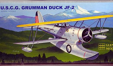 Glencoe Duck J2F2 Amphibian BiPlane Plastic Model Airplane Kit 1/48 Scale #5125