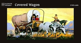 Glencoe Western Covered Wagon w/ Figures Plastic Model Diorama Kit 1/48 Scale #5402