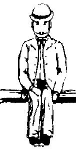 Grandt Cast Metal Figire Seated Man w/Derby Hat O Scale Model Railroad Figure #3030