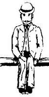 Grandt Cast Metal Figire Seated Man w/Derby Hat O Scale Model Railroad Figure #3030 Grandt Cast Metal Figire Seated Man w/Derby Hat O Scale Model Railroad Figure #3030