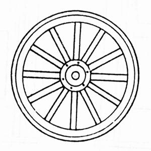 Grandt Wagon Wheels - 1.3 Diameter G Scale Model Railroad Building Accessory #3909