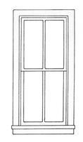 Grandt Window 4-Pane 36 x 78'' w/''Glass'' G Scale Model Railroad Building Accessory #3913 Grandt Window 4-Pane 36 x 78'' w/''Glass'' G Scale Model Railroad Building Accessory #3913
