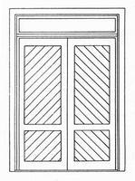 Grandt 72'' Diagonal Sheathed, Double Door G Scale Model Railroad Building Accessory #3917 Grandt 72'' Diagonal Sheathed, Double Door G Scale Model Railroad Building Accessory #3917