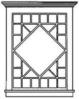 Grandt Window Diamond Patterned w/''Glass'' G Scale Model Railroad Building Accessory #3919 Grandt Window Diamond Patterned w/''Glass'' G Scale Model Railroad Building Accessory #3919