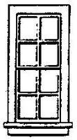 Grandt 8 Pane Double Hung Window (8) HO Scale Model Railroad Building Accessory #5029 Grandt 8 Pane Double Hung Window (8) HO Scale Model Railroad Building Accessory #5029