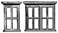 Grandt Victorian Windows 4 Single/2 Double (2 Sets) HO Scale Model Railroad Building Accessory #5116