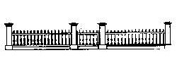 Grandt Picket Fence w/Gate HO Scale Model Railroad Building Accessory #5119