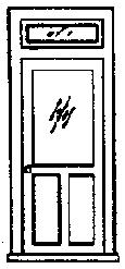 Grandt 36 Door w/Window & Transom (3) HO Scale Model Railroad Building Accessory #5134