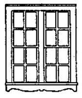 Grandt 4 Pane Queen Anne Double Hung Paired Window HO Scale Model Railroad Building Accessory #5160 Grandt 4 Pane Queen Anne Double Hung Paired Window HO Scale Model Railroad Building Accessory #5160