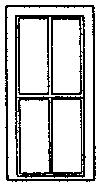 Grandt 4 Pane RGS Style Depot Window (8) HO Scale Model Railroad Building Accessory #5195