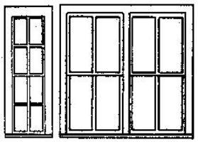 Grandt Single & Double RGS Style Depot Window (2 Sets) HO Scale Model Railroad Building Supply #5196 Grandt Single & Double RGS Style Depot Window (2 Sets) HO Scale Model Railroad Building Supply #5196