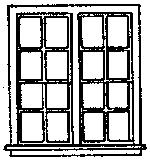 Grandt 16 Pane Double Window (4) HO Scale Model Railroad Building Accessory #5222