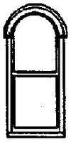 Grandt 2'x6' Double Hung Single Roundtop Window (8) HO Scale Model Railroad Building Accessory #5230 Grandt 2'x6' Double Hung Single Roundtop Window (8) HO Scale Model Railroad Building Accessory #5230