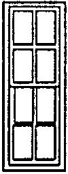 Grandt 8 Pane Double Hung Window (8) HO Scale Model Railroad Building Accessory #5255