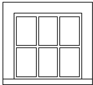 Grandt 6-Light Single Sash Window (9) (30x28) HO Scale Model Railroad Building Accessory #5280