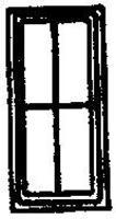 4 Pane Double Hung Factory Window N Scale Model Railroad Building Accessory #8013