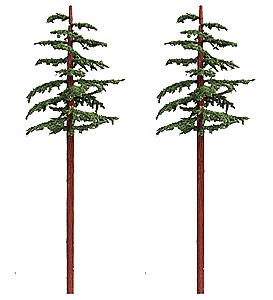 Grand-Central Medium Redwood Trees 10 - 11 (2) Model Railroad Tree #t43