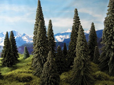 Grand-Central Large Pine Trees 6 - 7 (2) Model Railroad Tree #t5