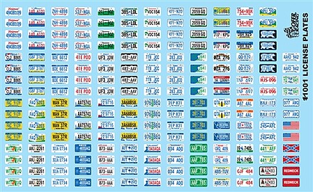 Gofer-Racing License Plates Plastic Model Vehicle Decal 1/24 Scale #11001