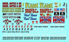 Gassers Logos Plastic Model Vehicle Decal 1/24 Scale #11019