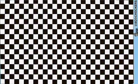 Gofer-Racing Checkers (Black/White) Plastic Model Vehicle Decal 1/24 Scale #11020