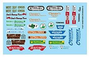 1/24-1/25 Hometown Sponsor Logos #2 Plastic Model Vehicle Decal #11027