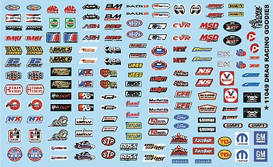 GOFER RACING DRAG RACING DECAL SET NUMBER 1 FOR 1:24 AND 1:25 SCALE MODEL CARS
