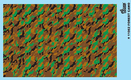 Gofer-Racing Forest Camo Plastic Model Decal Set 1/24-1/25 Scale #11062