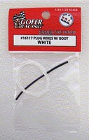 Plug Wires with Boot (White) Plastic Model Vehicle Accessory 1/24-1/25 Scale #16117
